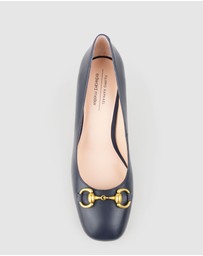Edward Meller - BAILEY85 Block Heel Pump with Trim