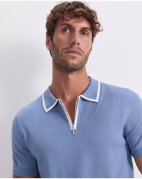 Sportscraft - Brookes 1/4 Zip Knit Polo