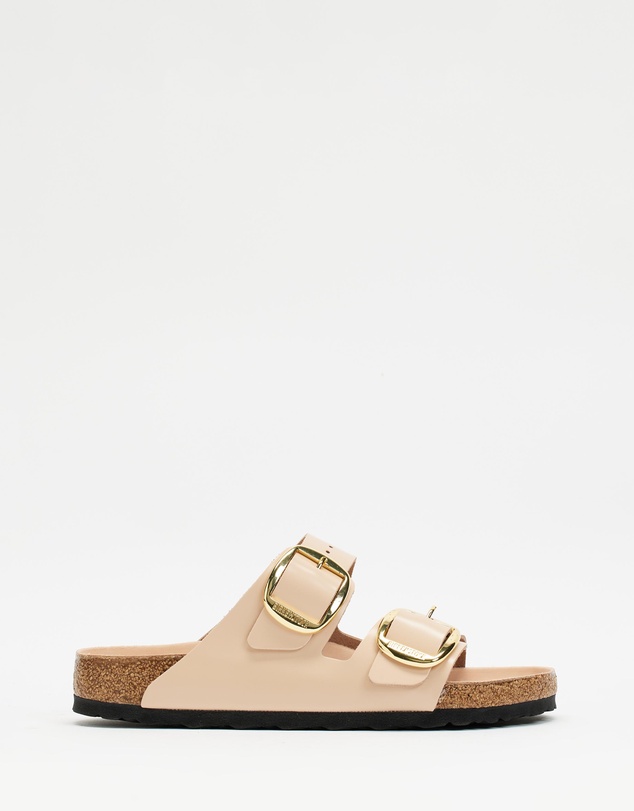Birkenstock - Arizona Big Buckle Natural Leather Patent - Women's