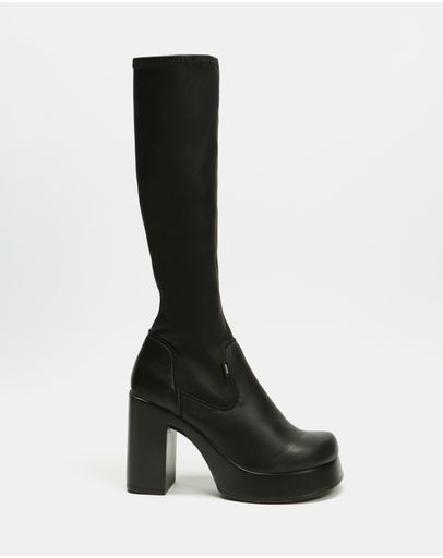Black Stretch Leather