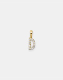 Zoe Olivia - 9K Gold Lab Grown Diamond Initial D Pendant