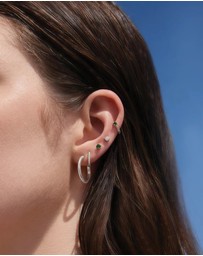 Ania Haie - Silver Green Stud Earrings