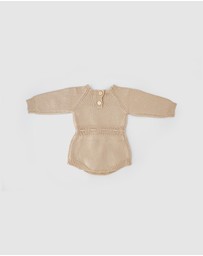 WITH LOVE FOR KIDS - Long Sleeve Knitted Romper - Babies
