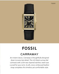 Fossil - Carraway Black Analogue Watch