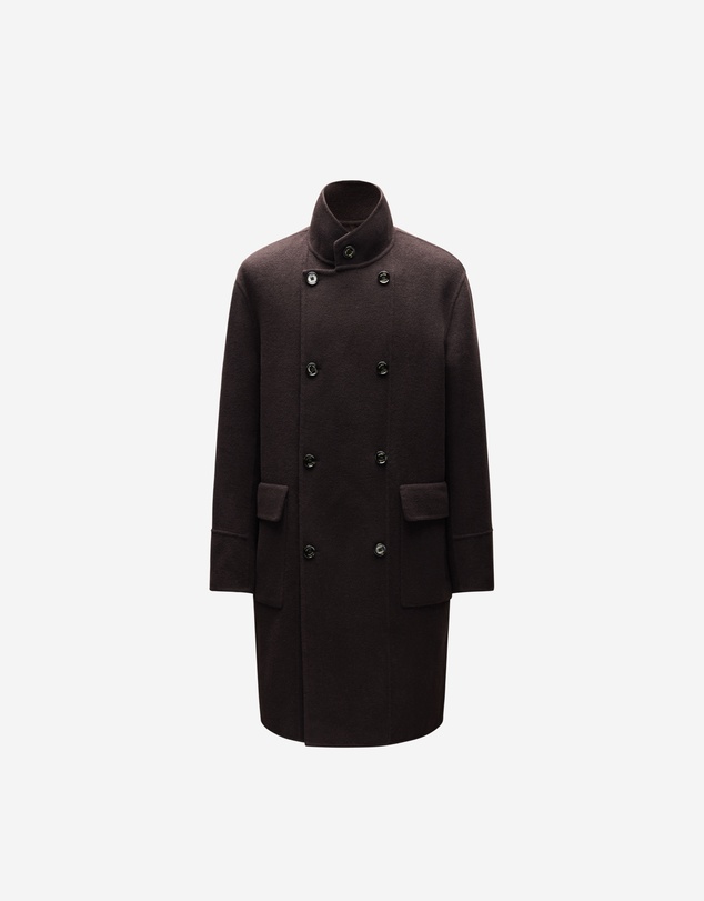 Calibre - Double Breasted Wool Cashmere Coat Chocolate