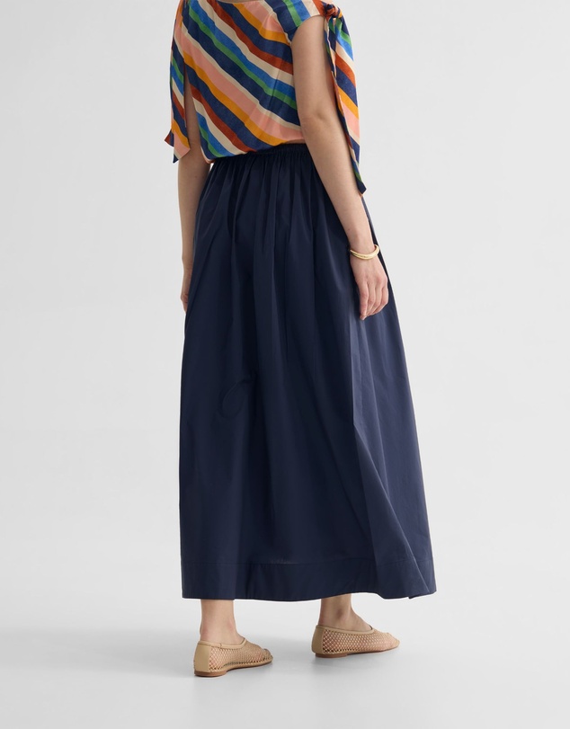Oxford - Olive Cotton Maxi Skirt
