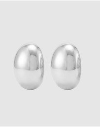 HOUSE OF SLANI - Oval Silver Solene Earrings