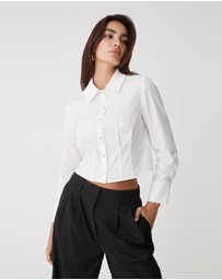 Forcast - Gabby Pleated Hem Shirt