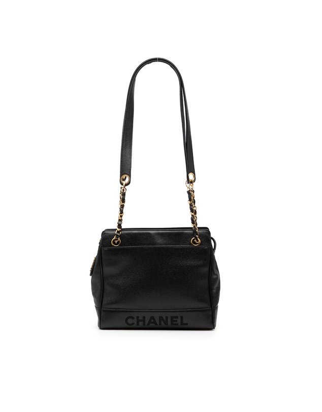 Pre-Loved by Azura Reborn - Pre-Loved Caviar Logo Chain Shoulder Bag