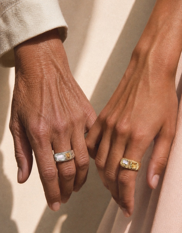 Haze & Glory - ICONIC EXCLUSIVE - Ring Signet Quartz Citrine Gemstone 925 Sterling Silver