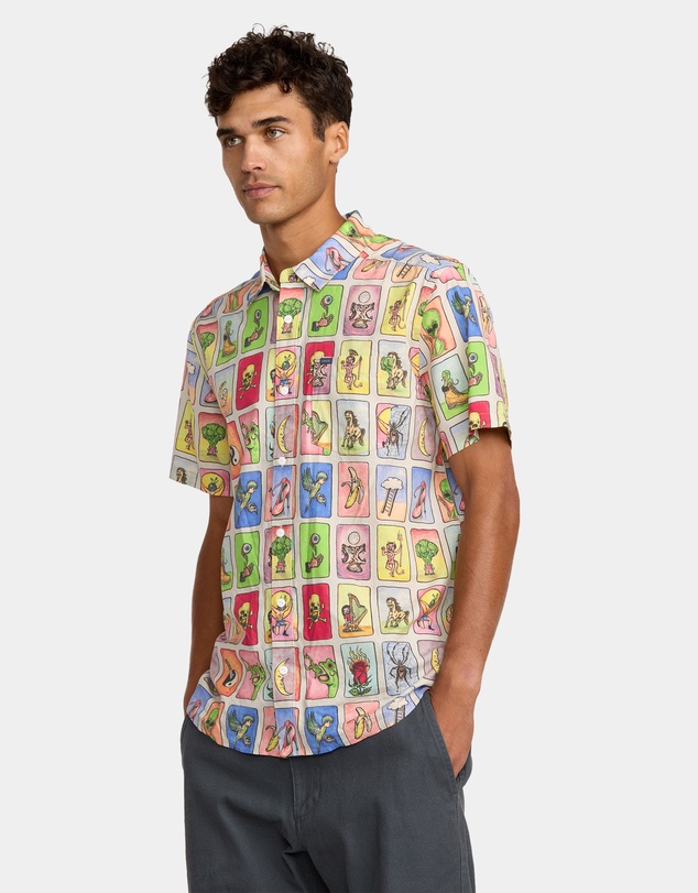 RVCA - Mens KSl Tarjeta Short Sleeve Shirt