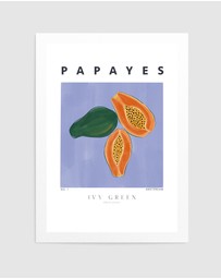 Olive et Oriel - Papayes by Ivy Green Illustrations Art Print