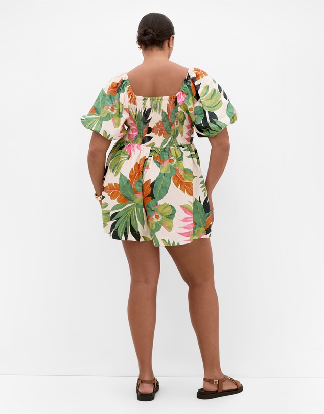 City Chic - Paradiso Print Playsuit