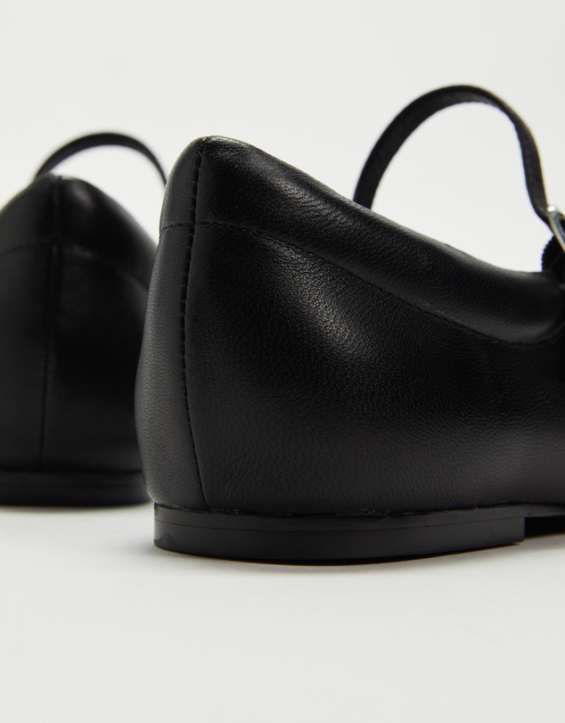 AERE - Leather Mary Jane Ballet Flats