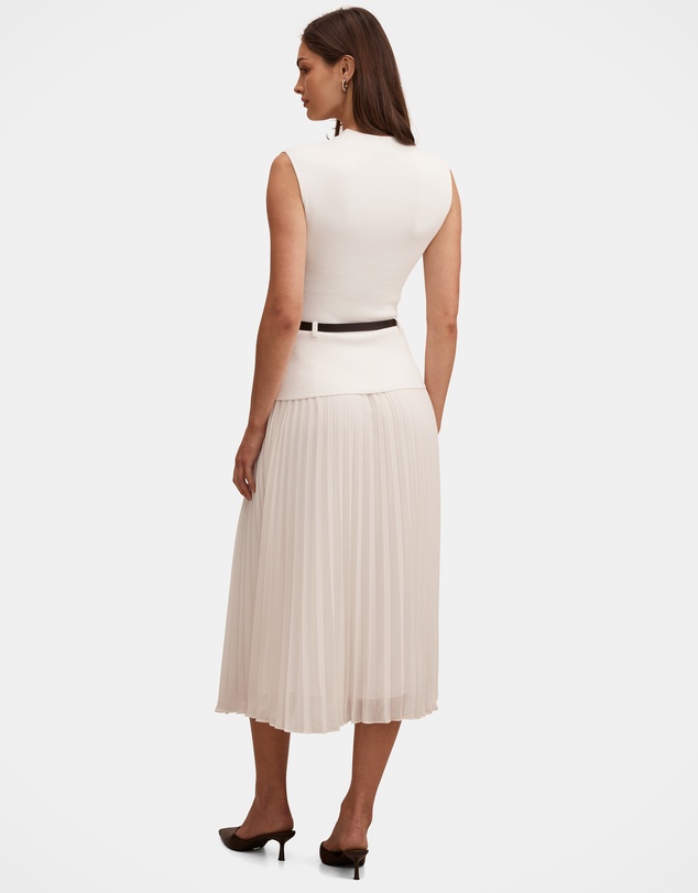 Forever New - Lorelei Woven Mixed Midi Dress