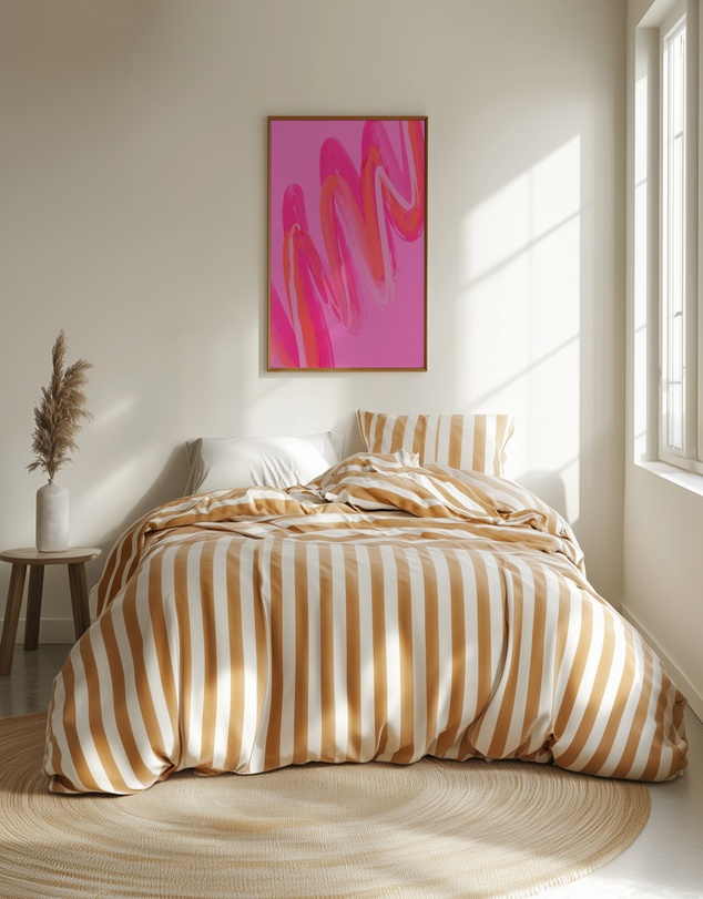 Olive et Oriel - Pinkwave No 6 by Treechild Art Print