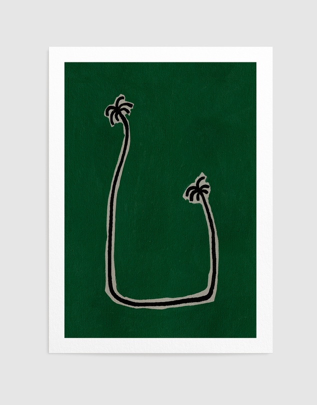 Olive et Oriel - Soul Bound - Green by Shatha Al Dafai Art Print