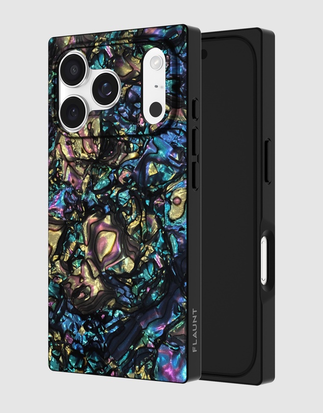 Flaunt - Flaunt Square Abalone Shell MagSafe Case for iPhone 17 Pro