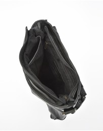 Cobb & Co - Bracewell Washed Leather Flap Over Crossbody
