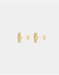 Zoe Olivia - 9K Gold Rainbow Petal Stud Earrings