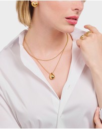 THOMAS SABO - Necklace with pendant in drop-shape gold