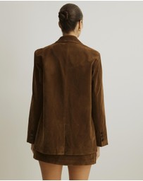 Atmos&Here - Ivy Oversized Suede Jacket