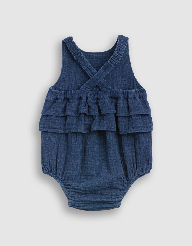 GAP - Sleeveless Embroidered Gauze Bubble Bodysuit - Babies