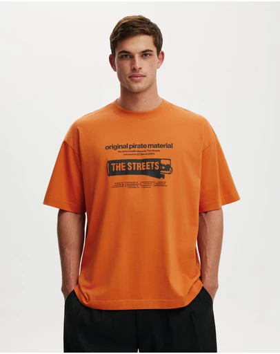 Cotton On - Box Fit Premium Music T-Shirt