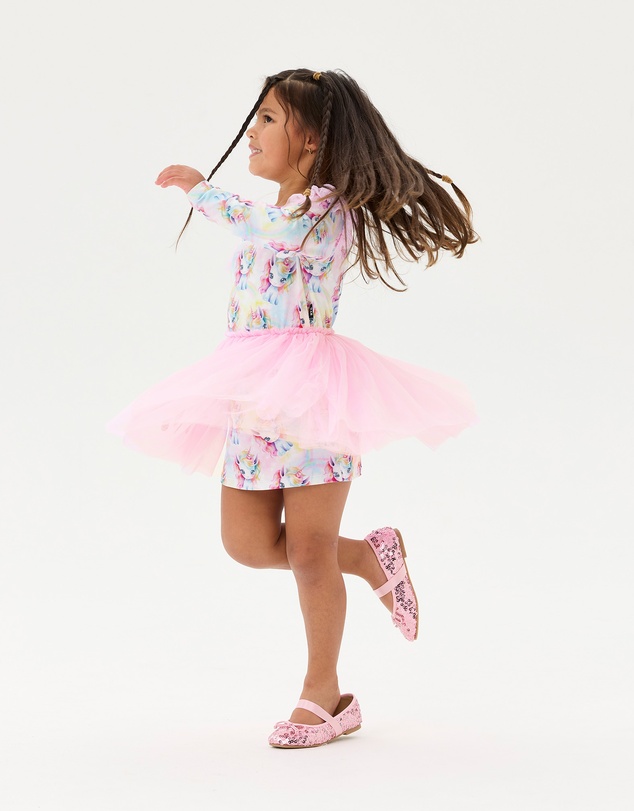 Rock Your Kid - Unicorn Pony Colour Pop Long Sleeve Circus Frill Dress