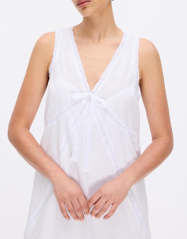 Revibe - Repaired Minima Esenciales Orsa Cotton Lace Midi Dress - AU 8
