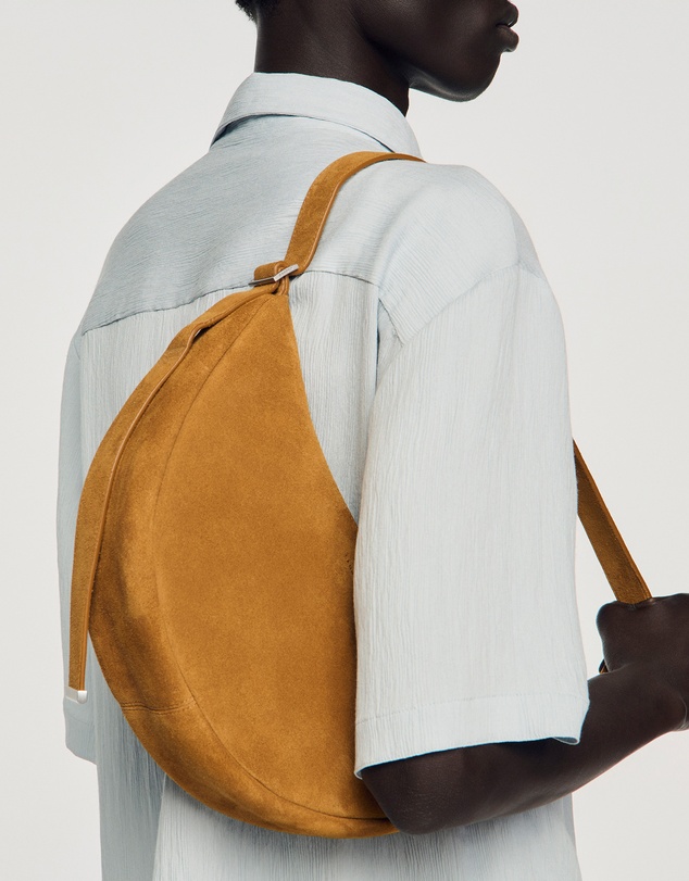Sandro - Small Hobo Suede Messenger