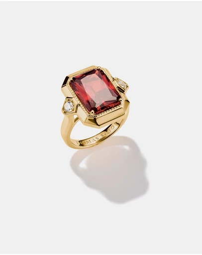 THOMAS SABO - THOMAS SABO Ring with Red Zirconia Stone