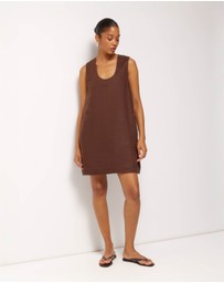 AERE - Orla Linen U-Neck Mini Dress