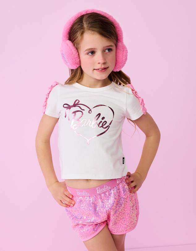 Rock Your Kid - Barbie Frill Tee - ICONIC EXCLUSIVE