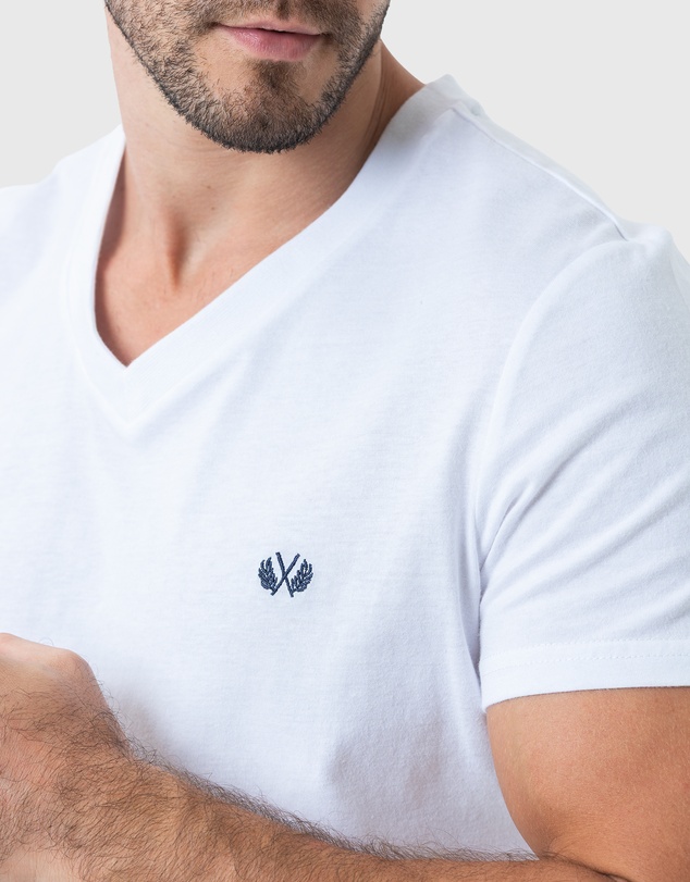 Coast Clothing - V Neck Essential Tee in White