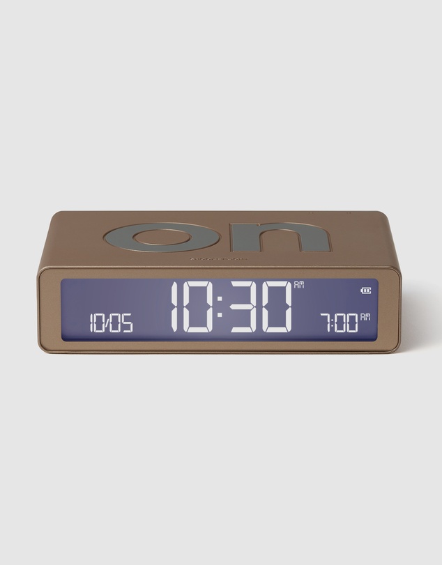 Lexon - Lexon Flip Classic Reversible Alarm Clock - Gold