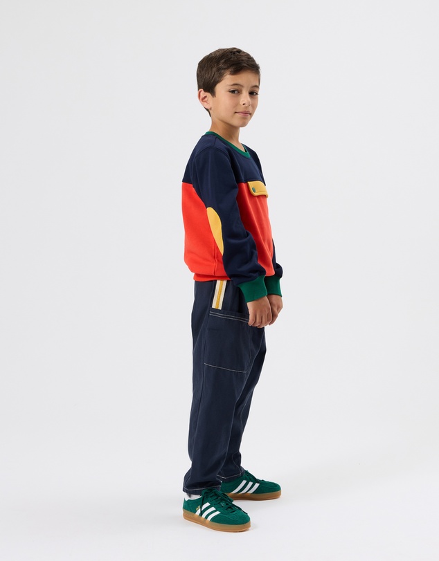 Goldie + Ace - Colour Block Pocket Sweater - Babies-Kids