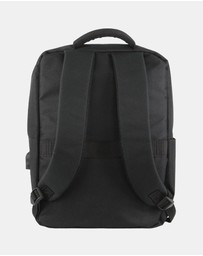 Pierre Cardin - Pierre Cardin Nylon Travel & Business Backpack with Built-in USB Port
