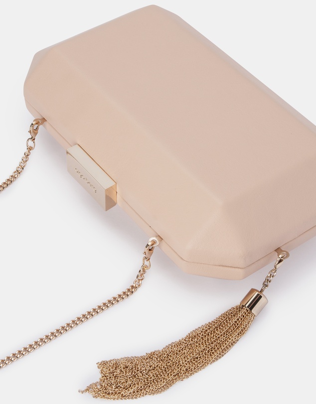 Olga Berg - Lia Facetted Clutch With Tassel