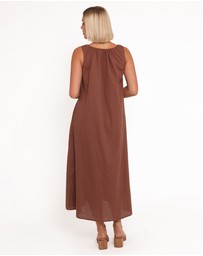 Petal & Pup - Bowman Maxi Dress - Chocolate Brown