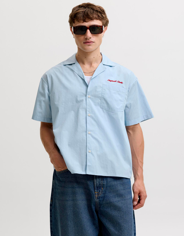 Jack & Jones - Menton Poplin Stripe Resort SS Shirt