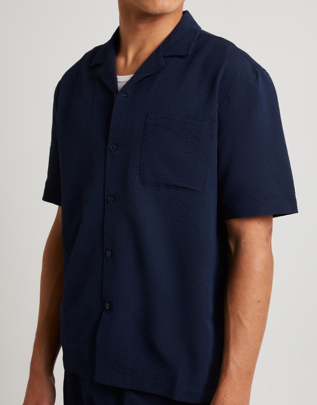 Arvust - Seersucker Shorts Sleeve Resort Shirt