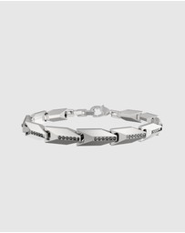 GUESS - Silver-Tone Matte Crystals Bracelet
