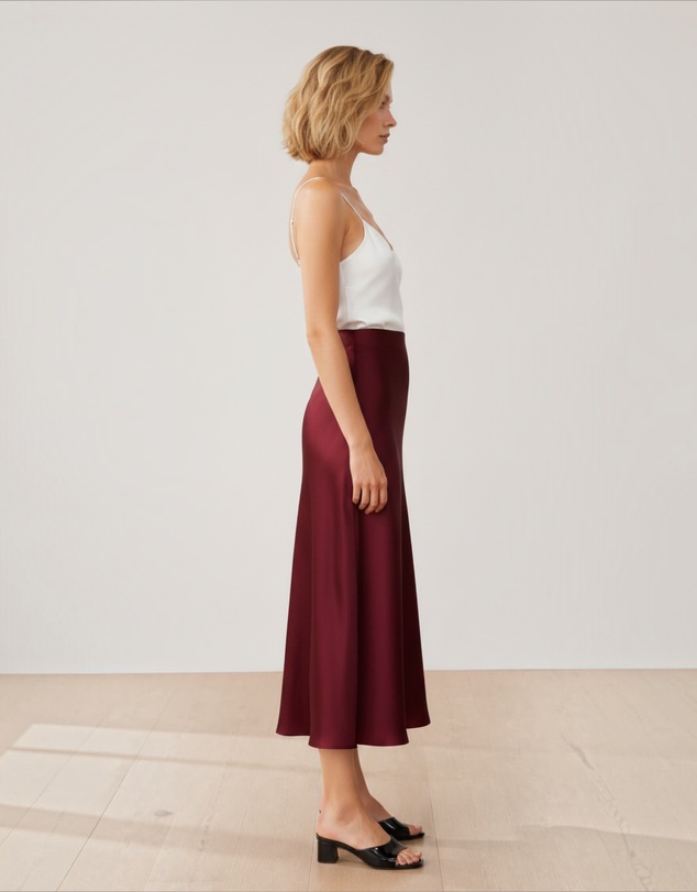 Mossée - Ivy Silk Midi Skirt