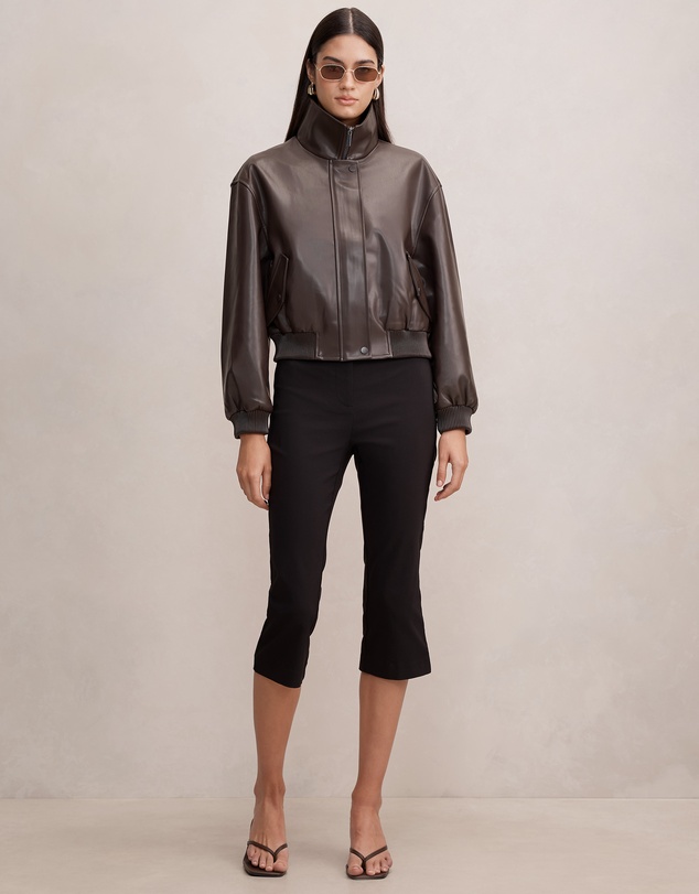 Forever New - Lynsey Funnel Neck Faux Leather Jacket