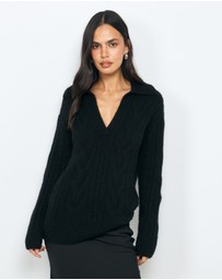 AERE - Ora Cable Polo Knit