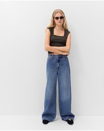 UNISON - Sleeveless Ruched Mesh Top