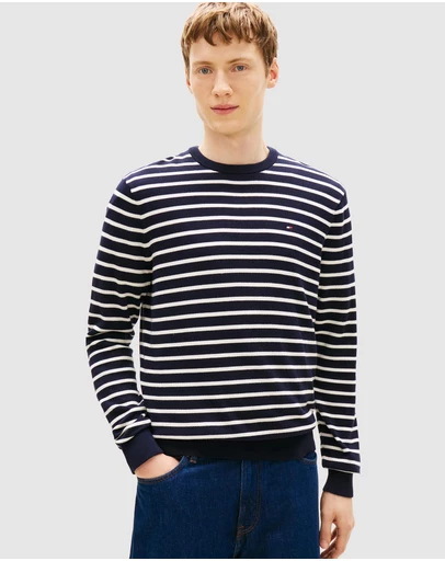 Tommy Hilfiger - Flag Embroidery Crew Neck Jumper