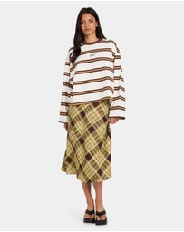RVCA - Womens Berkley Long Sleeve Stripe T-Shirt