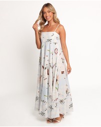 Petal & Pup - Emmeline Maxi Dress - Blue Floral
